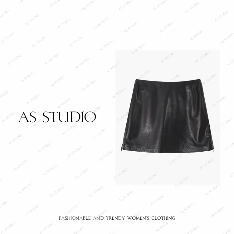 【AS万金油】25新定制原创百搭显瘦包臀皮裙裤AS25QBSQD03508