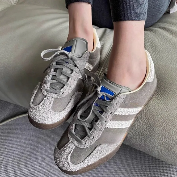 羊皮版~5cm小个子内增高红色德训鞋女复古厚底真皮休闲阿甘鞋板鞋