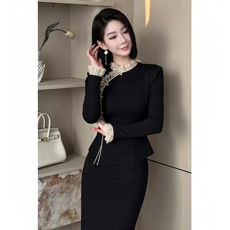 【两件套】气质高端女装春秋2025新款名媛礼服半身裙两件套D3808