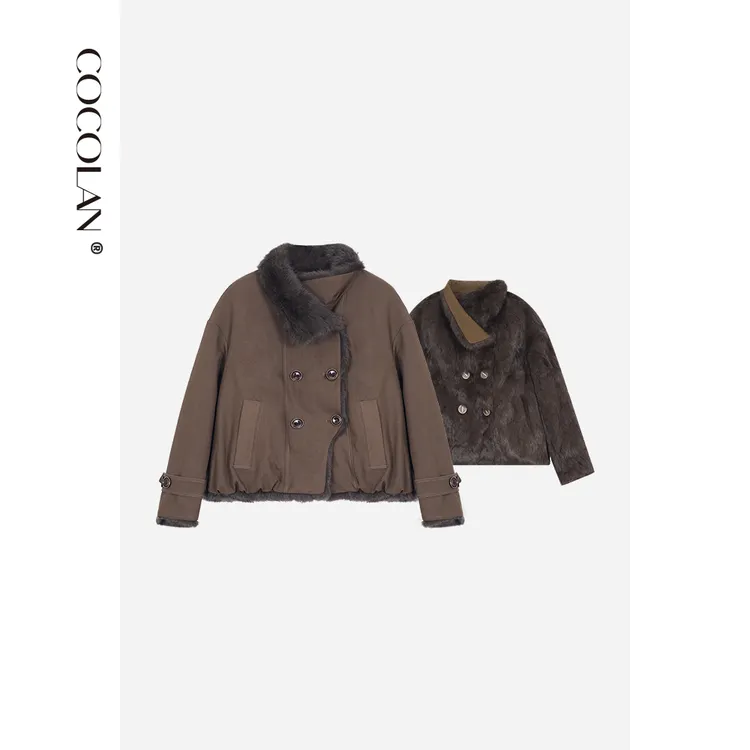 COCOLAN【爱德堡】皮双面穿短外套女CL8WT937