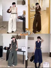 【1165】吖#设计感时尚百搭无袖连体裤