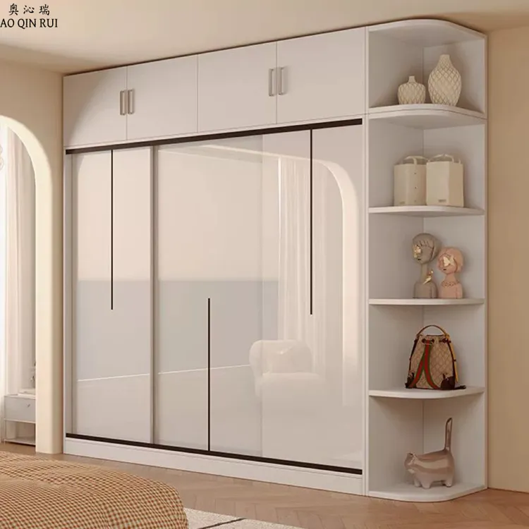 奥沁瑞衣柜家用卧室推拉门实木出租房用新款2025爆款小户型大衣橱