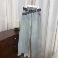 韩版百搭显瘦宽松牛仔裤 J504