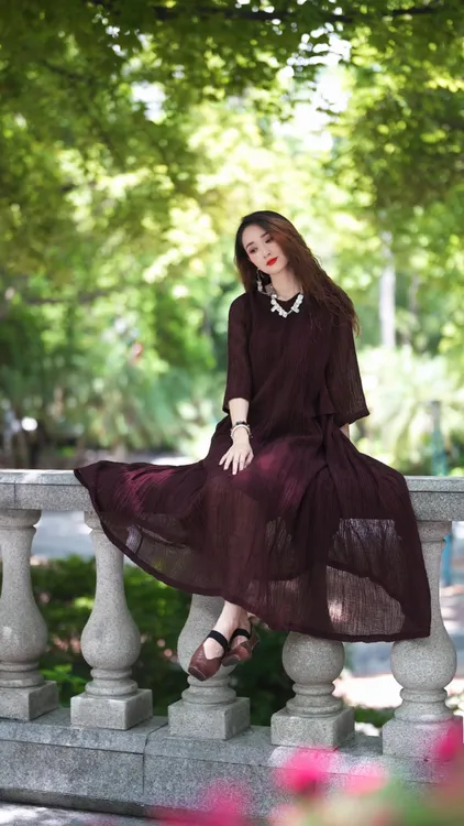 三亩合十/韵连衣裙