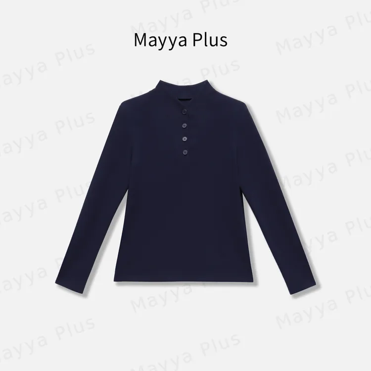 【暖肤T】Mayya Plus麦芽定制气质显瘦流光风毛织上衣32546115