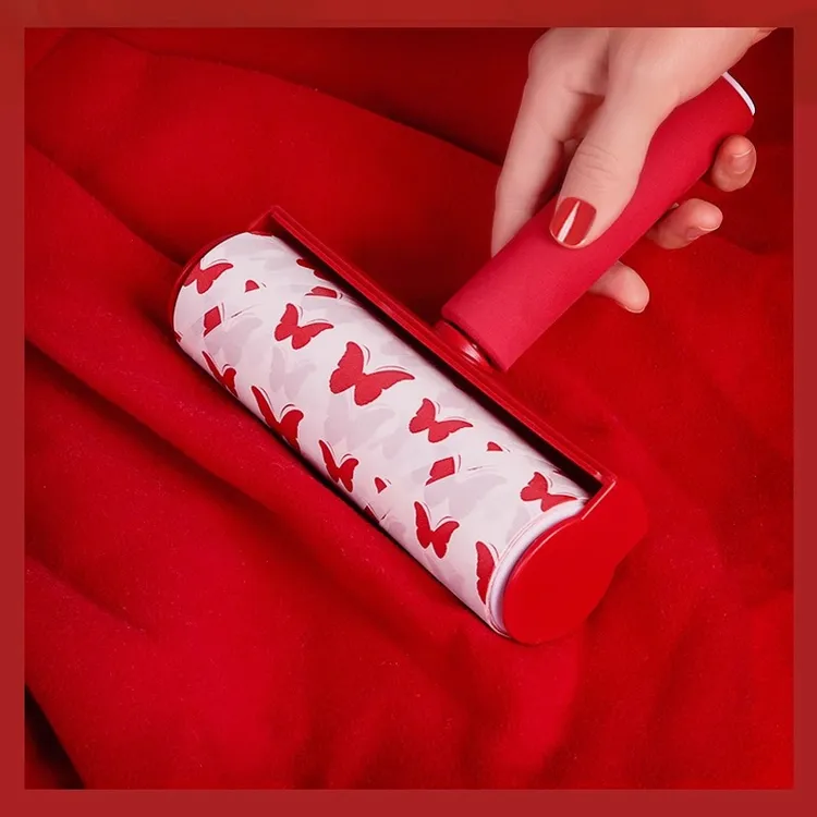 滚轮可撕式粘毛滚筒去毛黏衣服除毛刷卷筒头发宠物强力手柄粘毛器