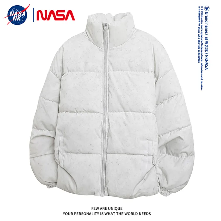 NASA联名厚款立领保暖面包棉服男女同款冬季高街外套情侣休闲棉袄