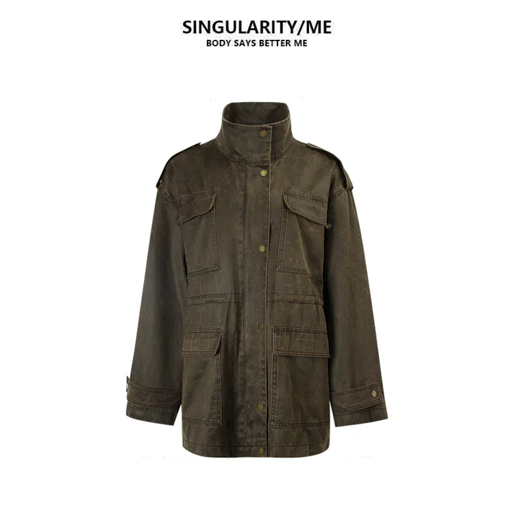 Singularity Me 8A 7232 潮酷中性美式秋冬时尚立领夹克工装外套