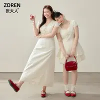张大人【甜心欧尼】大码女装微胖妹妹法式气质俏皮减龄花苞连衣裙