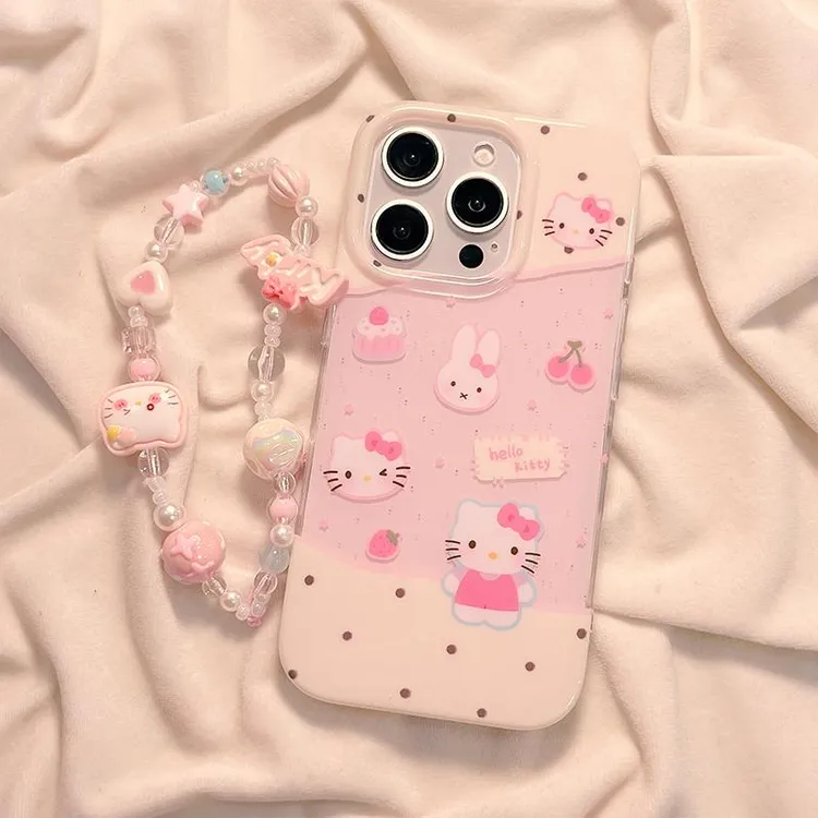 奥菲顿可爱少女心kt猫适用iPhone16/15pro大孔13苹果12手机壳14套