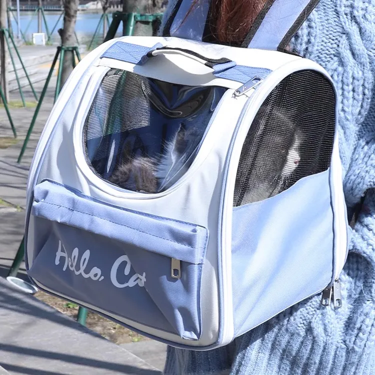 猫咪外出便携太空舱大容量双肩猫包可折叠透气手提宠物包防水耐咬