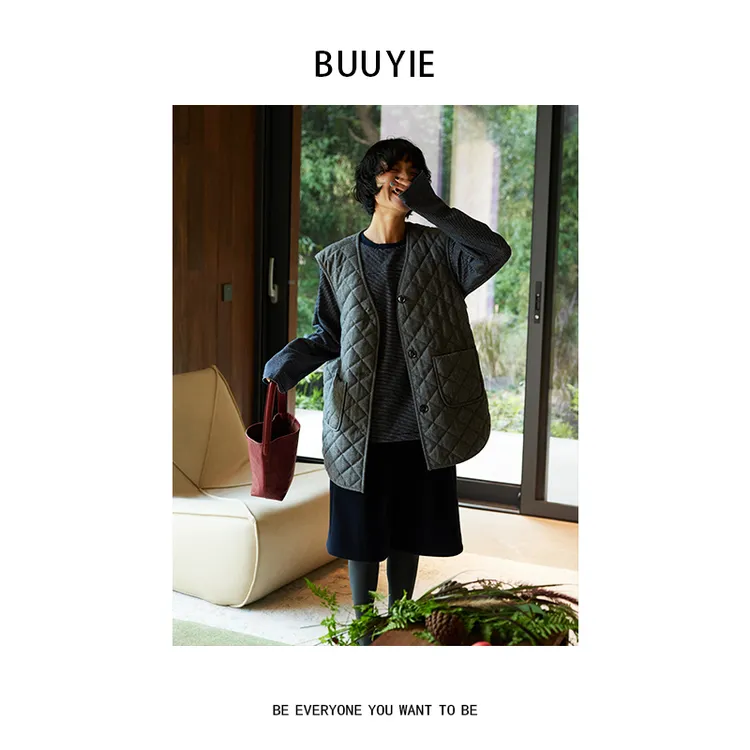 BUUYIE 25SS【诗越】高级感重工制作新款百搭马夹 250912