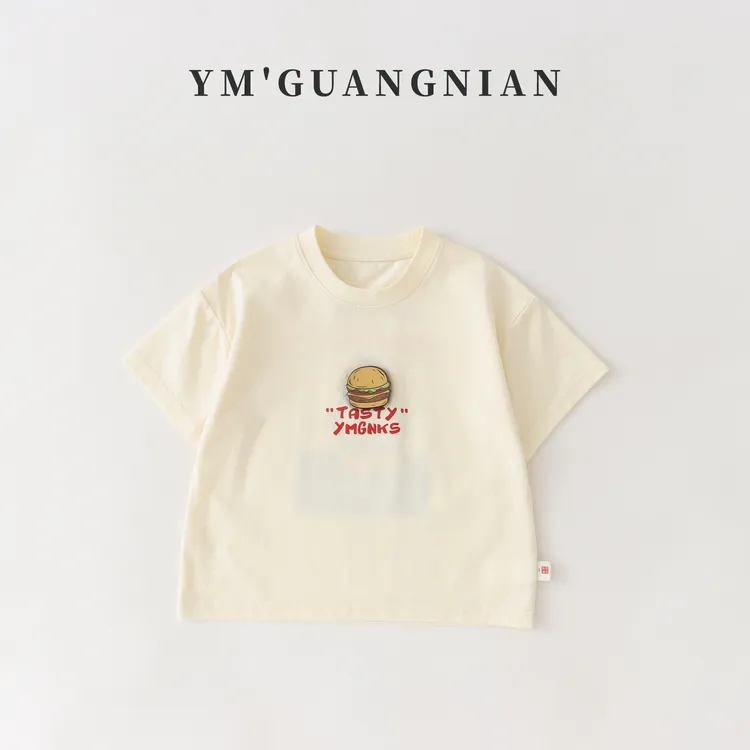 【幼棉光年】夏季男童休闲百搭印花T恤圆领1220952