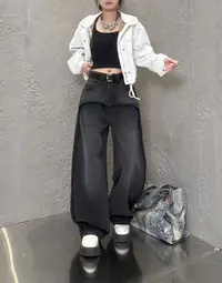 83208潮女时尚百搭加厚牛仔裤