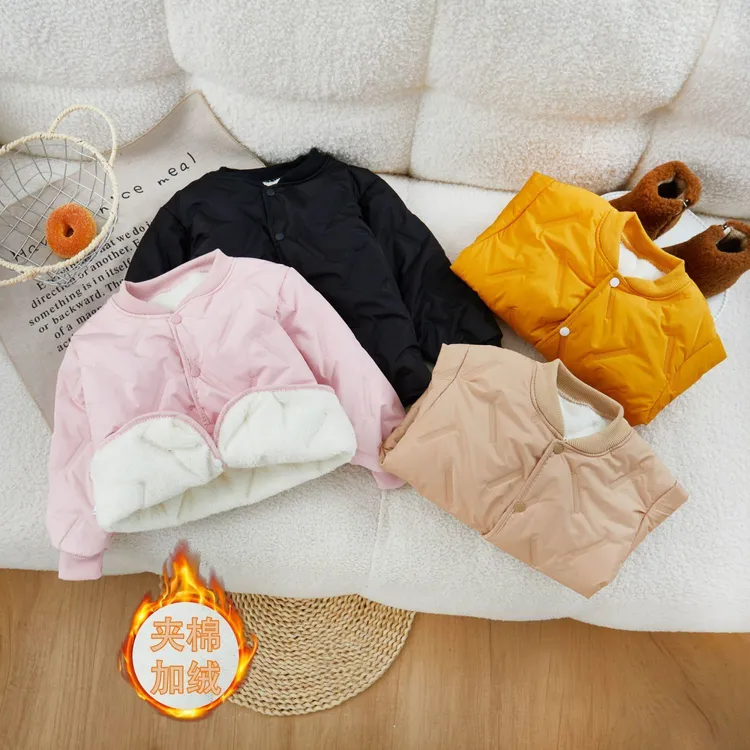 冬季儿童棉服宝宝保暖衣三层加厚儿童内胆可外穿夹棉加绒