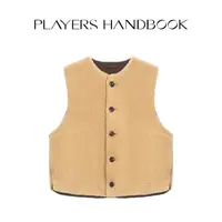 Players Handbook《焦糖摩卡》复古潮流百搭羊毛奶奶马甲 PH6116