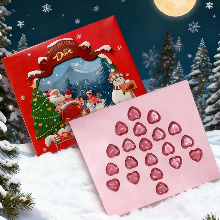 Dove/德芙圣诞专属心语巧克力5.3g*20粒可可脂情侣礼物送礼袋-DD