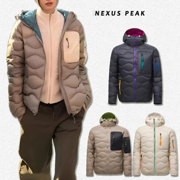 【NEXUS PEAK】锁温保暖~面包吐司男女撞色90白鸭绒连帽羽绒服外套
