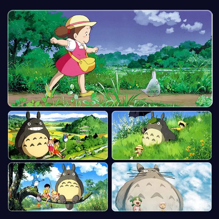 龙猫鼠标垫超大宫崎骏千与千寻波妞学生书桌垫子电脑键盘大型大号