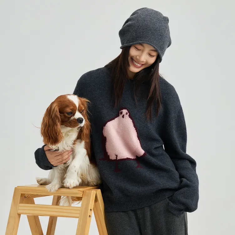 无色无味【都市绿洲】毛衣女款2025新款休闲风撞色短款外套女装