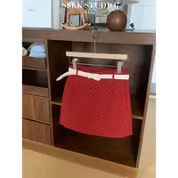 KMZY/KMZY山_山【反转美学】微胖法式波点减龄高腰半身裙女（带腰带）