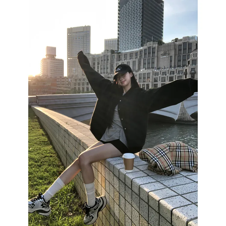 秋冬复古韩系学院风短款棒球服BD毛呢外套254C3438