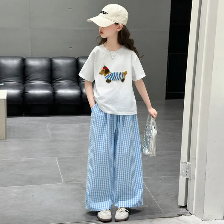 女童夏装套装2025新款儿童洋气时髦夏季中大童女孩休闲运动两件套
