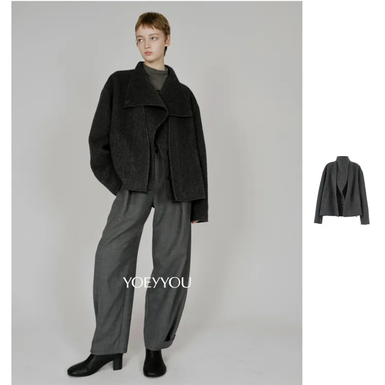 项小七YOE YYOU  设计师品牌  25秋冬新品两件式翻领双面呢夹克
