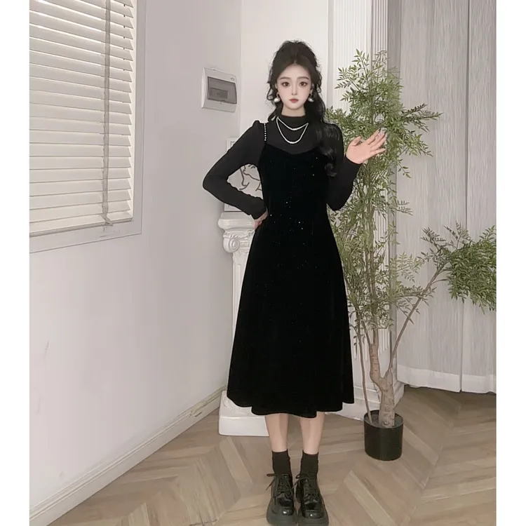 IEF/爱依服2025秋季新款天鹅绒气质收腰显瘦里外套套装两件套