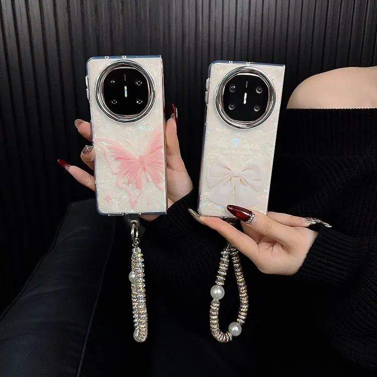 适用华为matex6手机壳新款x6典藏版套huawei白色蝴蝶结简约蝴蝶女