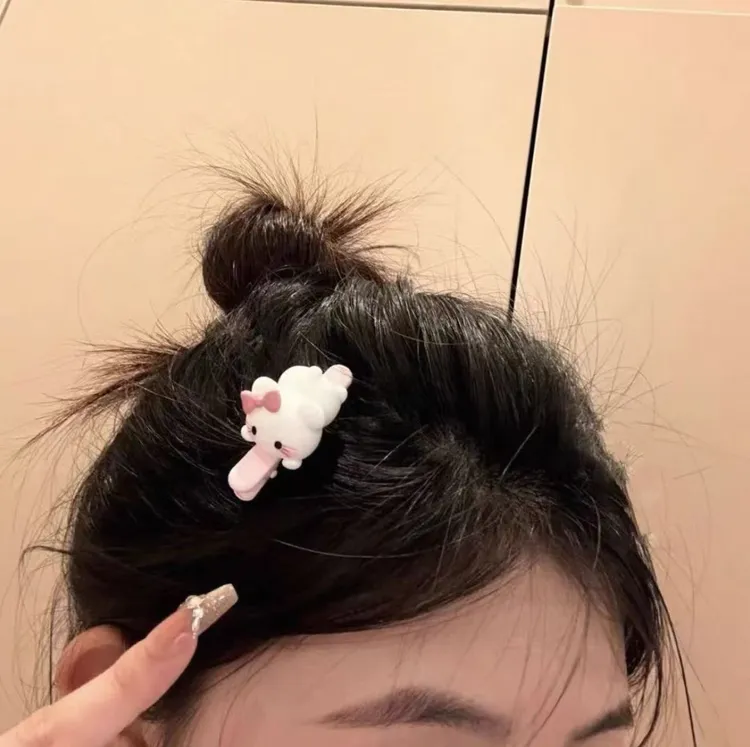 Hellokitty趴趴侧边夹kt猫一字夹刘海夹侧边夹鸭嘴夹定型无痕发夹