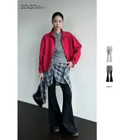 MAKE IF 设计师品牌 25秋冬新品 格子衬拼接微喇裤 SOLSOL买手店