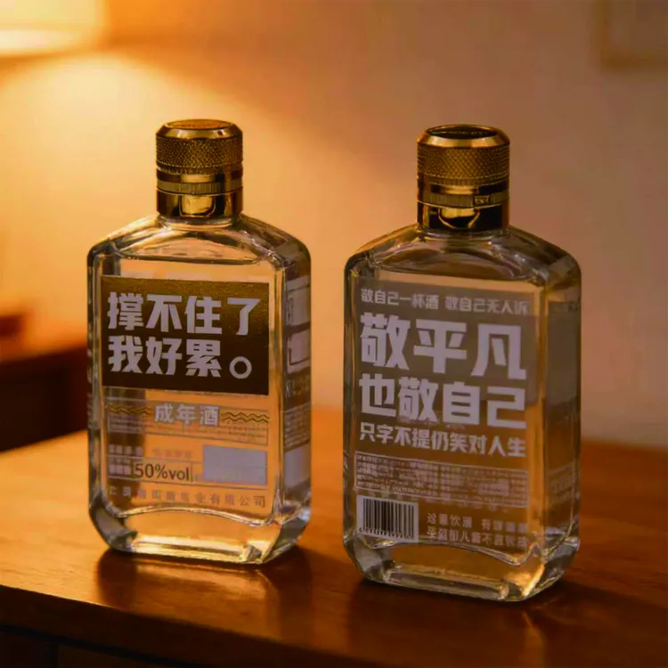 鹤问湖撑不住了情绪成年100ml纯粮固态酿造50度清香型