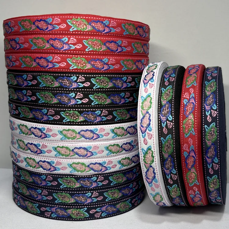 2cm宽少数民族风提花刺绣织带发饰头饰礼盒包装服装手工diy辅料