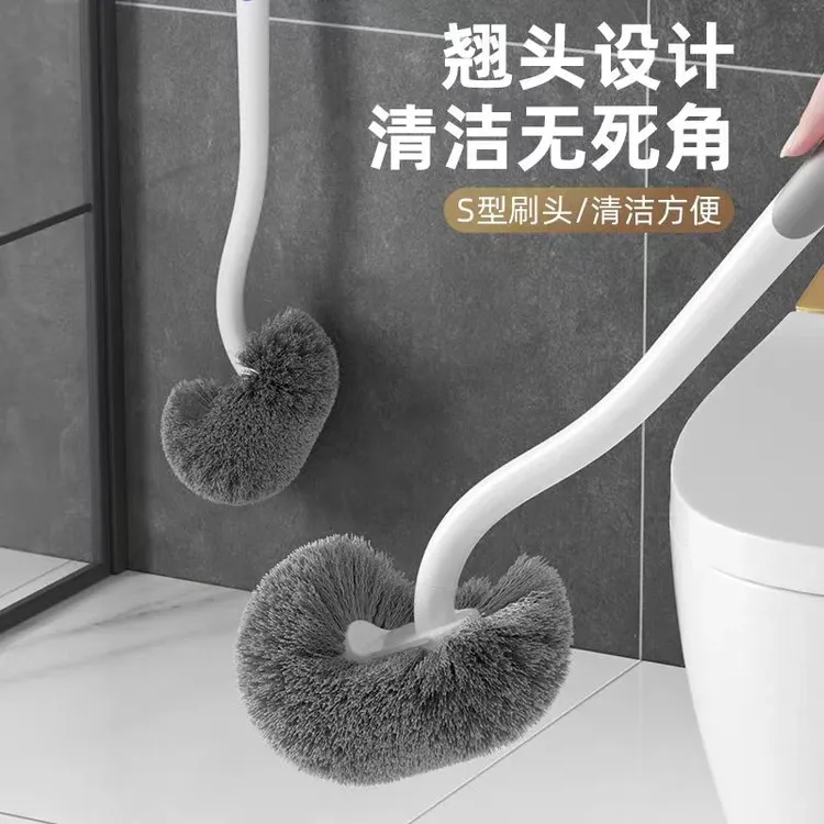 长柄卫生间刷子马桶刷长柄清洁刷翘头多功能双面浴室软毛日式家用