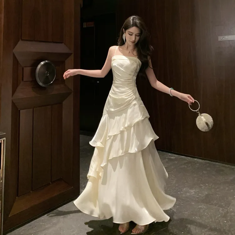 【鸢尾茉莉】小众轻奢高端吊带连衣裙成人礼鱼尾生日礼服宴会裙欲