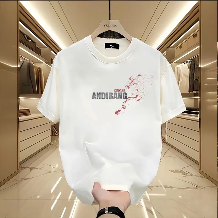 美式痞帅重磅纯棉短袖T恤青年男女款夏季ins潮牌街头修身圆领上衣