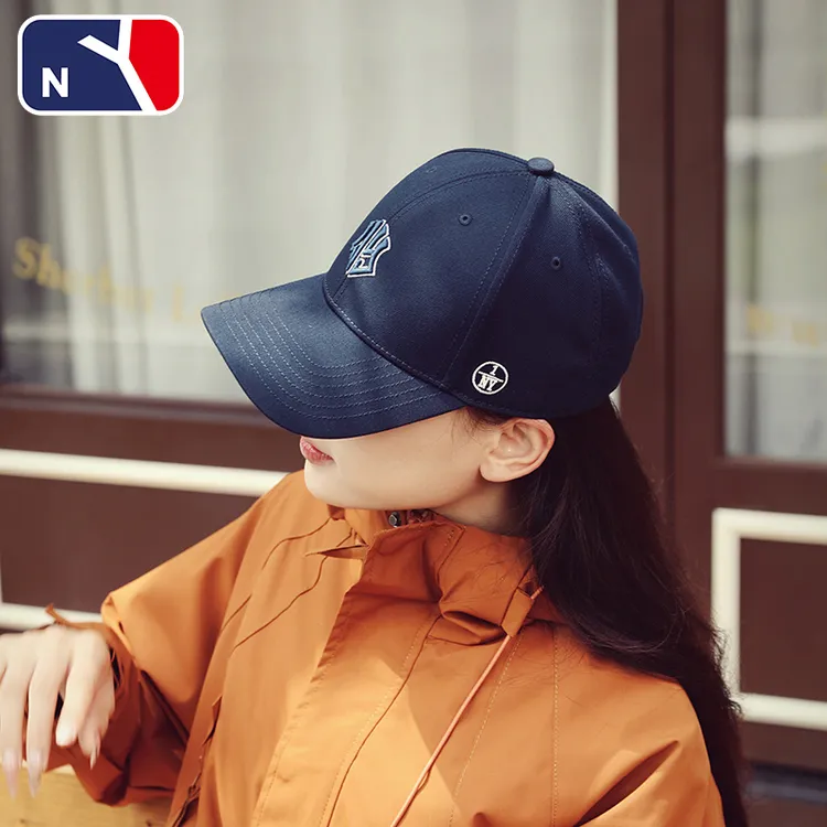 NY正品棒球帽极简风弯檐圆顶帽子街头休闲情侣潮流时尚遮阳鸭舌帽
