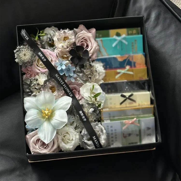 方形香烟仿真花diy礼盒材料包七夕送男友生日礼物送爸爸长辈手工