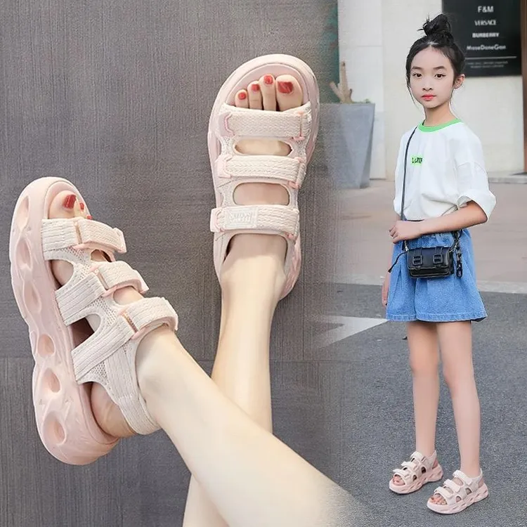 女童凉鞋夏季2025新款儿童运动沙滩鞋防滑软底中大童小女孩凉拖鞋