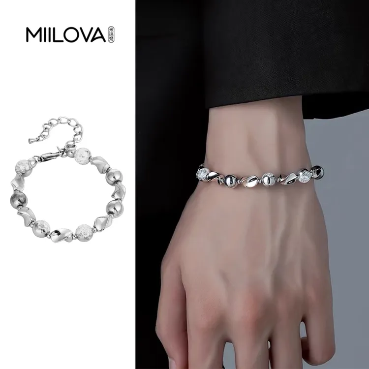 钛钢手链 莫比乌斯手链男士不掉色配饰手串男生小众琉璃个性手链