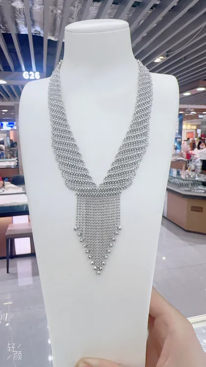 铂金950珠珠公主套链项链女士