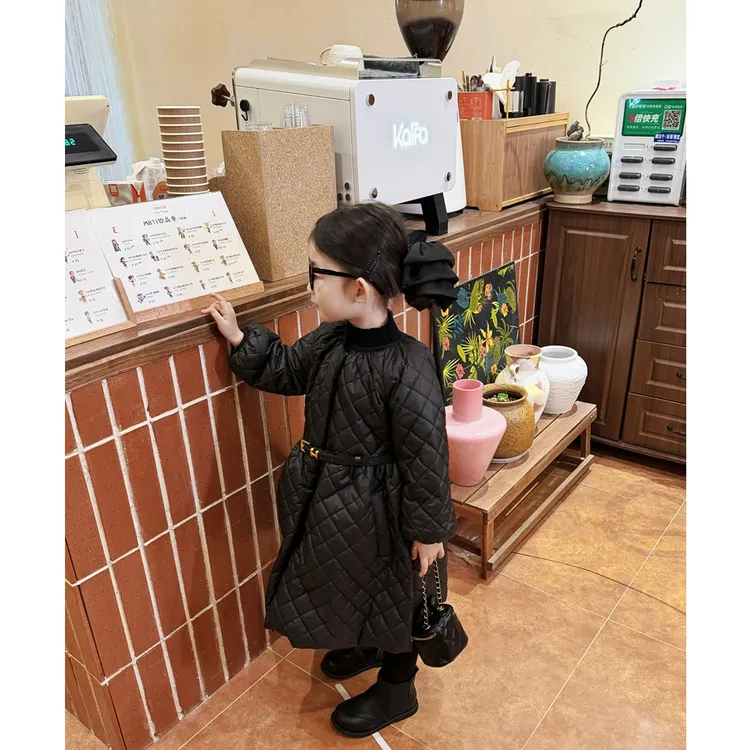 女童连衣裙棉服冬季加厚加绒2025新款洋气儿童秋冬款公主裙