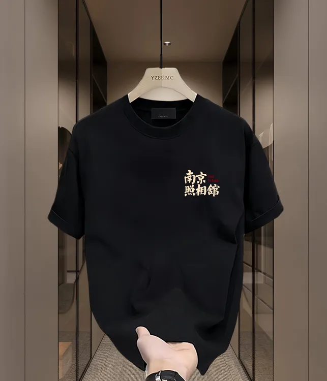 美式痞帅男士夏季潮牌宽松潮牌新款大码短袖印花纯棉痞帅T恤上衣