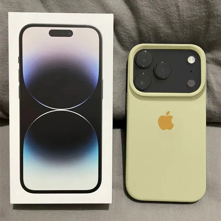 奶黄色适用iPhone17PROMAX液态硅胶苹果16/15手机壳14肤感13防摔