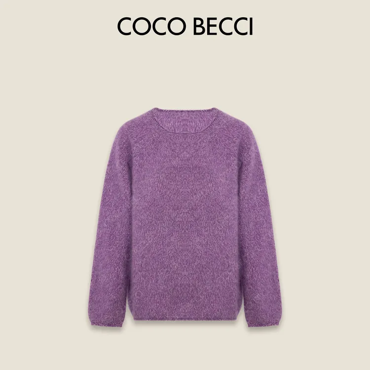 COCO BECCI【乌梅子酱】羊毛羊绒温柔气质百搭针织衫CFLJC231121
