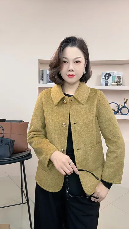 2025秋季新款羊毛大衣短款韩版外套