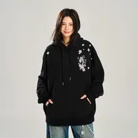NSTNEW START发芽计划“樱花雨”潮牌复古宽松休闲百搭连帽卫衣