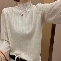 特！门店16&9！镂空高领气质女式针织衫Z00387