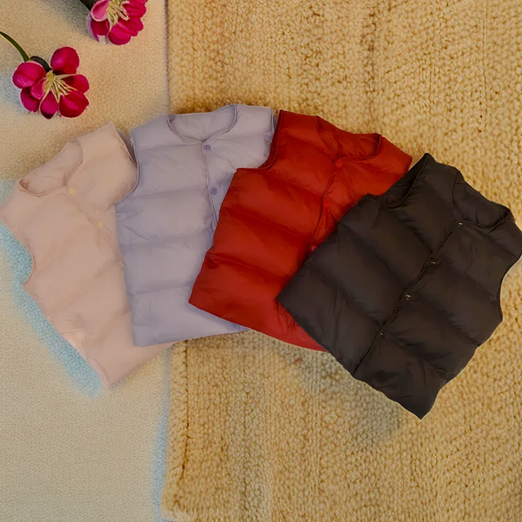 新国标90白鹅绒儿童马甲保暖打底可外穿男童女童羽绒服宝宝秋冬